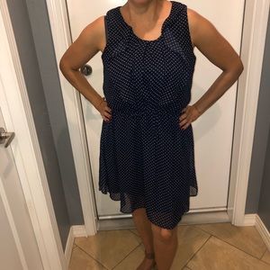 Navy Blue Polkadot dress ☁️